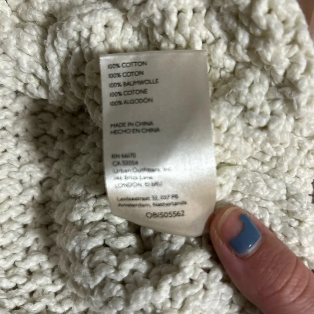 Free People Cutting Edge Cotton Cable Sweater Size XS - Picture 4 of 5